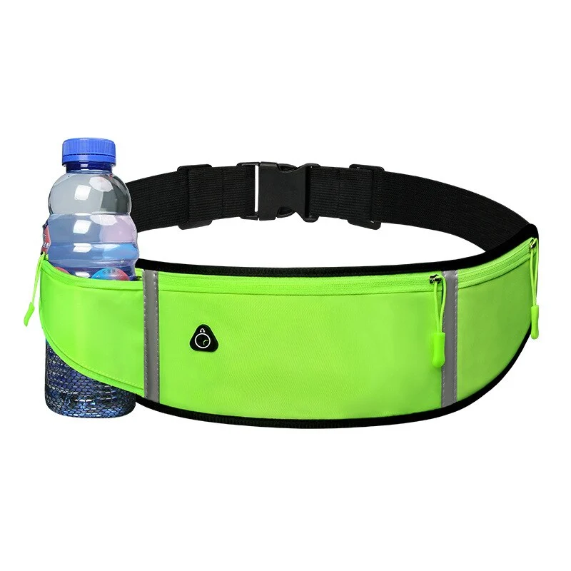 Laufen Gürtel mit Wasserflasche Taille Pack Reißverschlusstaschen Tasche Joggen