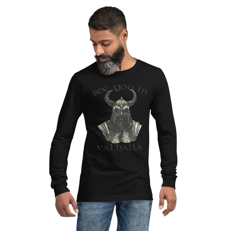 Langärmeliges Unisex-T-Shirt See you in Valhalla