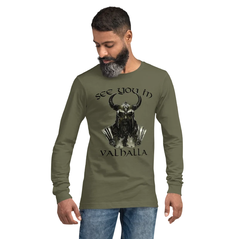Langärmeliges Unisex-T-Shirt See you in Valhalla