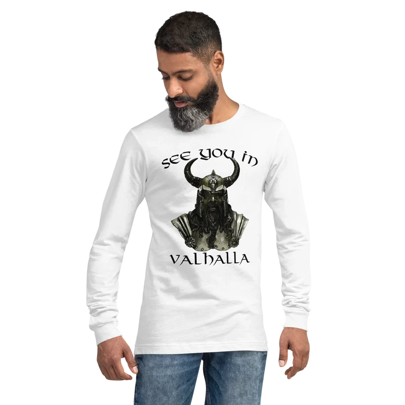 Langärmeliges Unisex-T-Shirt See you in Valhalla