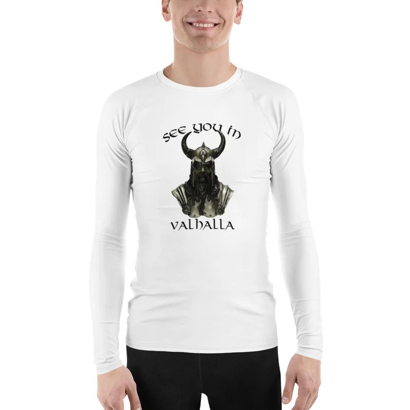 Herren-Rash-Guard See you in Valhalla
