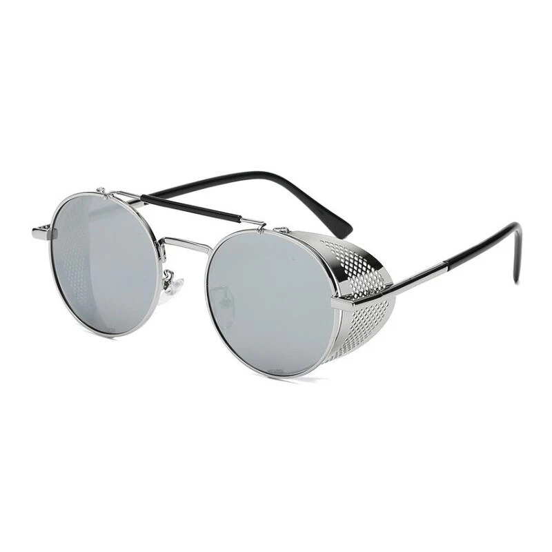 Designer Sonnenbrille Polarisierte Retro Damen Herren Metall Runde Gläser UV400