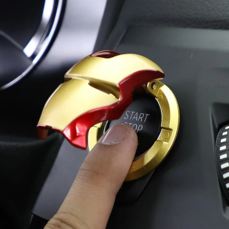 Marvel Spiderman Iron Man Schutzabdeckung für den Startknopf des Automotors
