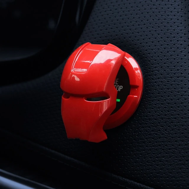 Marvel Spiderman Iron Man Schutzabdeckung für den Startknopf des Automotors
