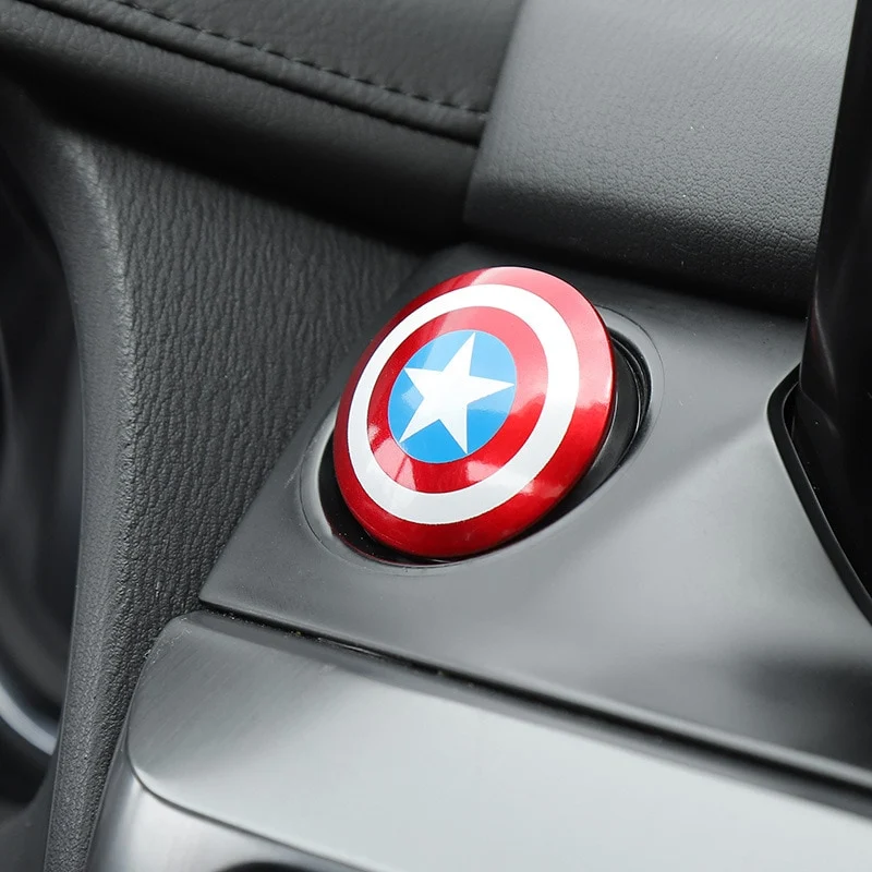 Marvel Spiderman Iron Man Schutzabdeckung für den Startknopf des Automotors
