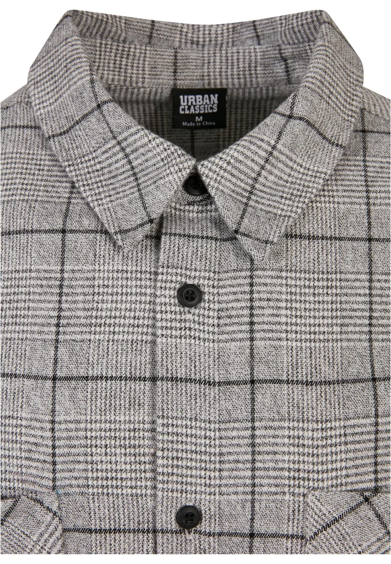 UC Long Oversized Checked Greyish Shirt