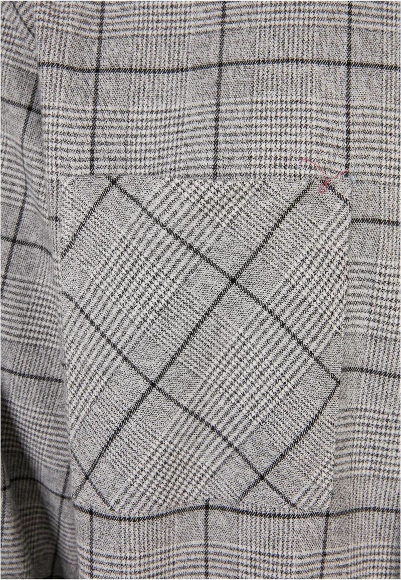 UC Long Oversized Checked Greyish Shirt