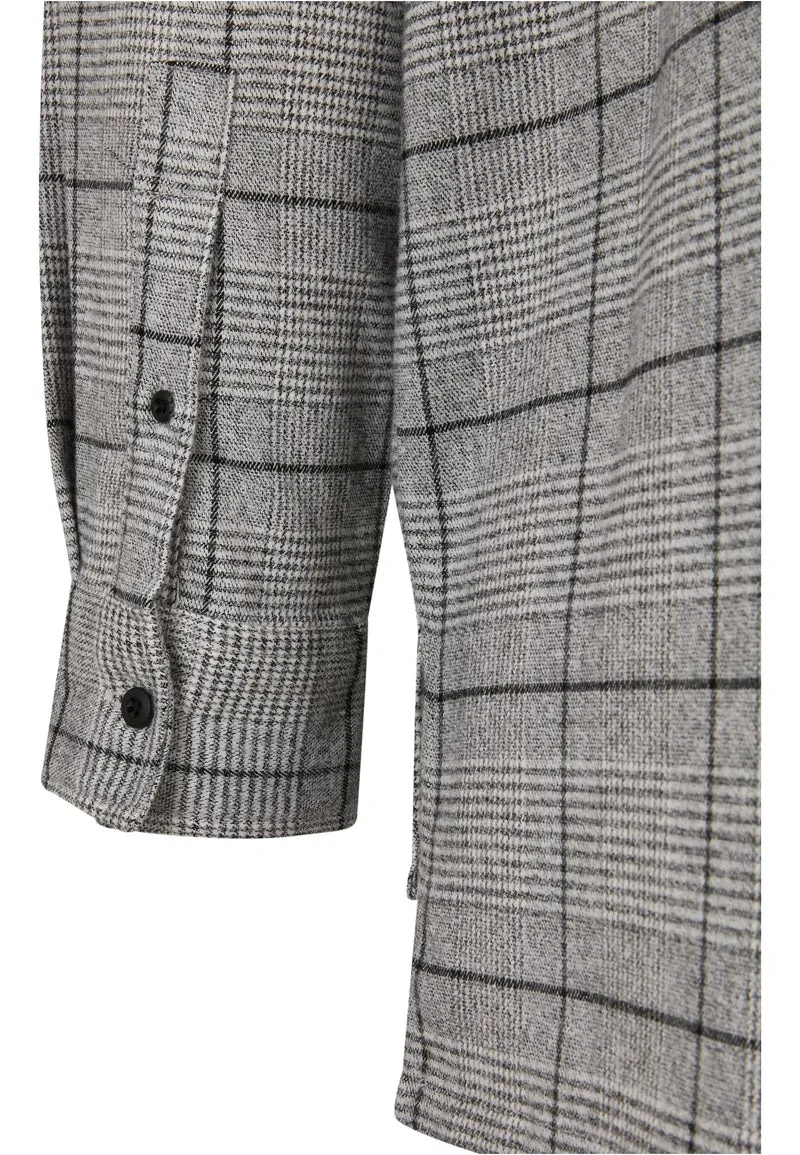 UC Long Oversized Checked Greyish Shirt