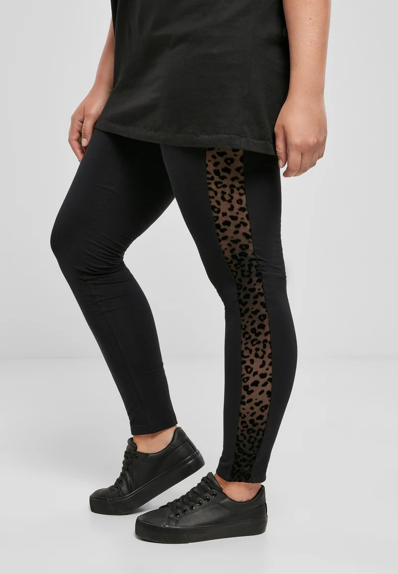 UC Flock Lace Stripe Tights