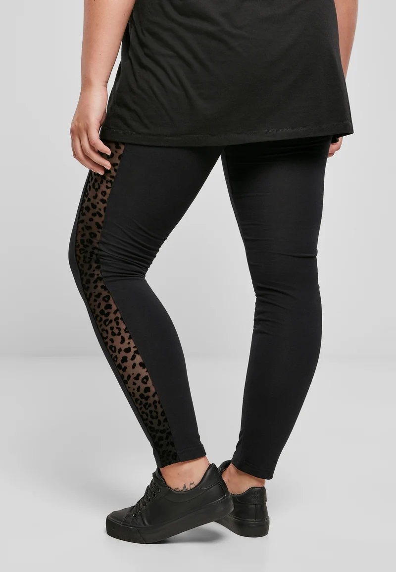 UC Flock Lace Stripe Tights