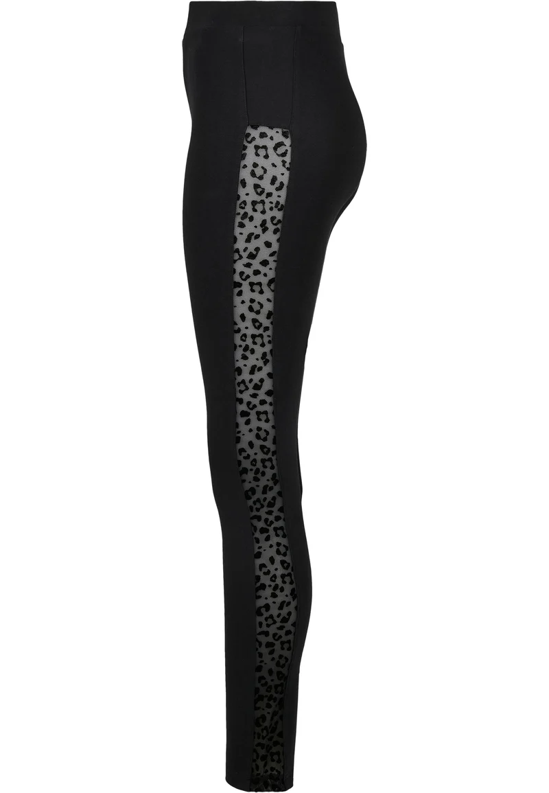 UC Flock Lace Stripe Tights