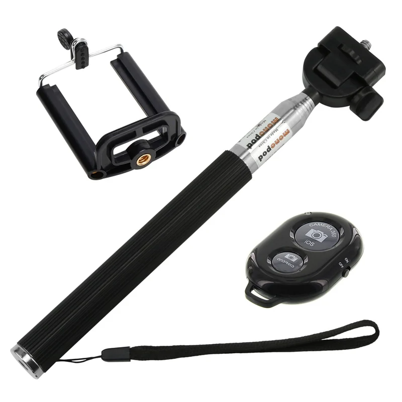 Selfie Stick Monopod Stange Bluetooth Smartphone Android bis 92cm Fernauslöser