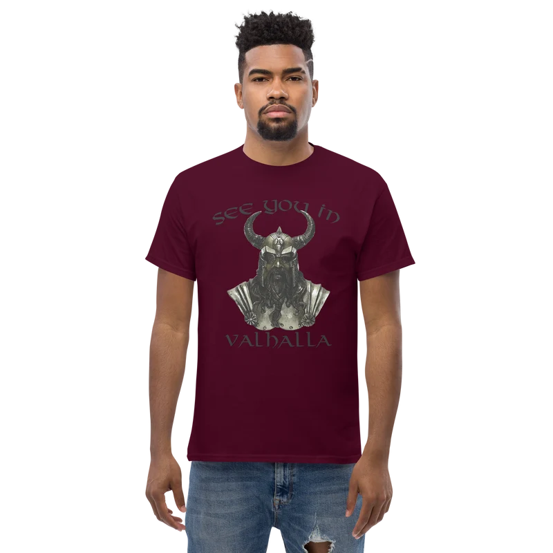 Klassisches Herren-T-Shirt See you in Valhalla