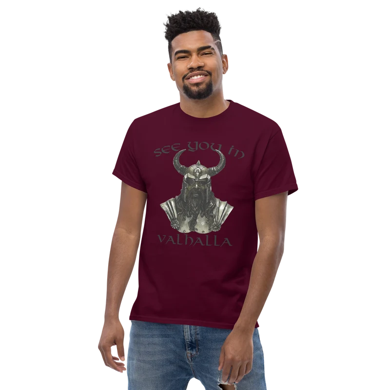 Klassisches Herren-T-Shirt See you in Valhalla