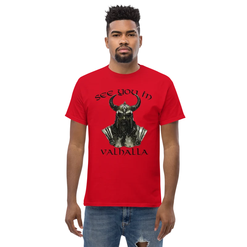 Klassisches Herren-T-Shirt See you in Valhalla