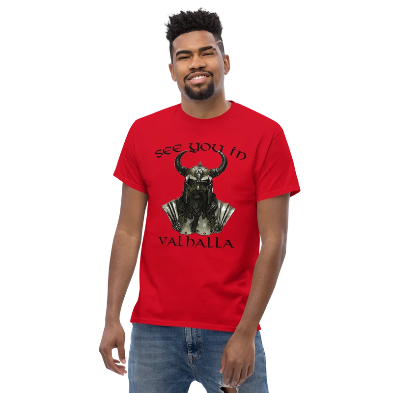 Klassisches Herren-T-Shirt See you in Valhalla