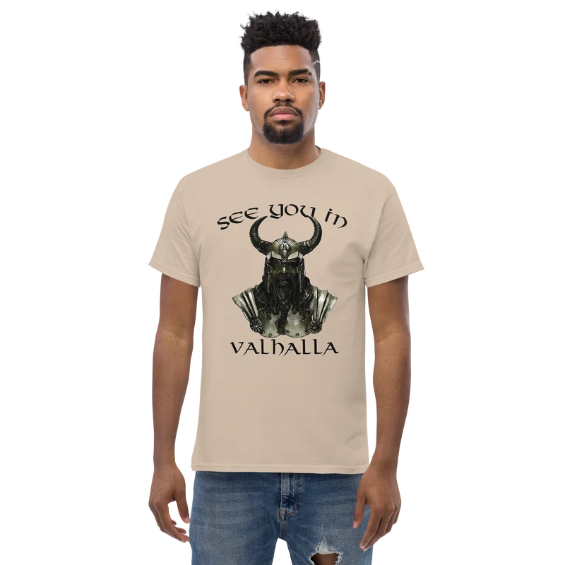 Klassisches Herren-T-Shirt See you in Valhalla