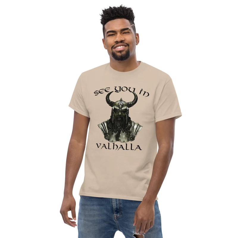 Klassisches Herren-T-Shirt See you in Valhalla
