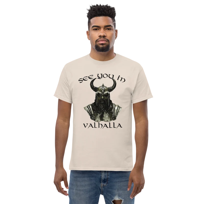 Klassisches Herren-T-Shirt See you in Valhalla