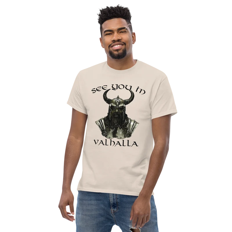 Klassisches Herren-T-Shirt See you in Valhalla