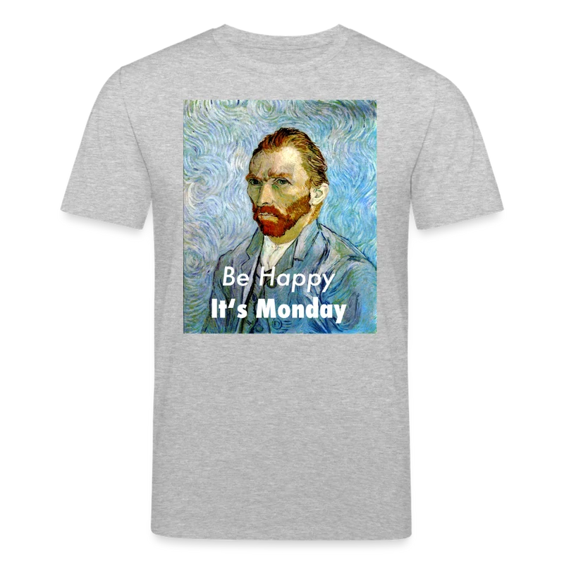 Männer T-Shirt Be Happy It's Monday Top Streetwear 100% Baumwolle Hemd