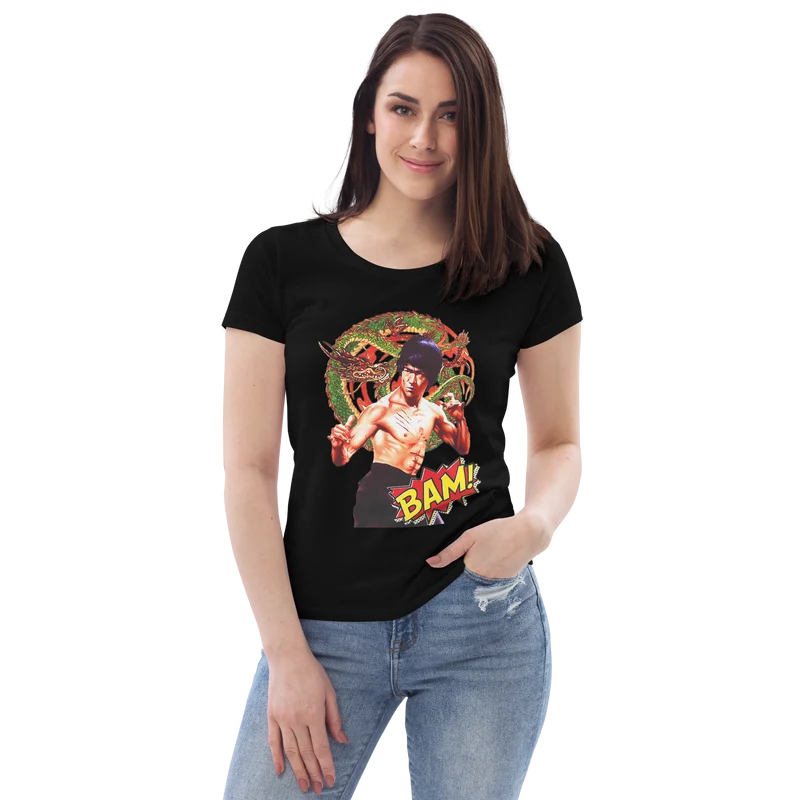 Enganliegendes Öko-T-Shirt für Damen Bruce Lee