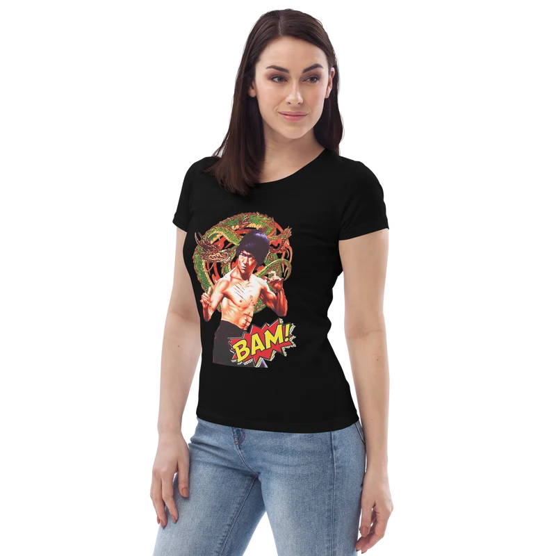 Enganliegendes Öko-T-Shirt für Damen Bruce Lee