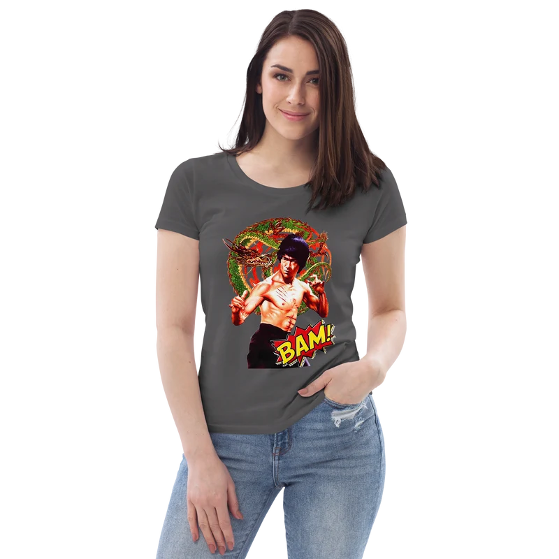 Enganliegendes Öko-T-Shirt für Damen Bruce Lee