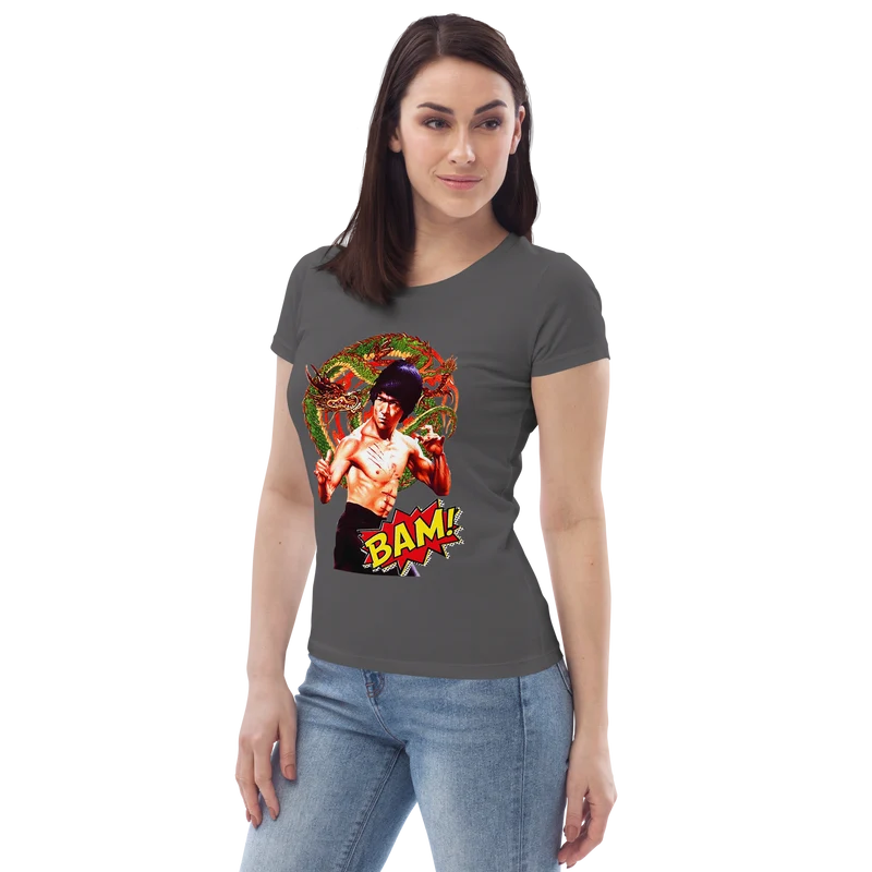 Enganliegendes Öko-T-Shirt für Damen Bruce Lee