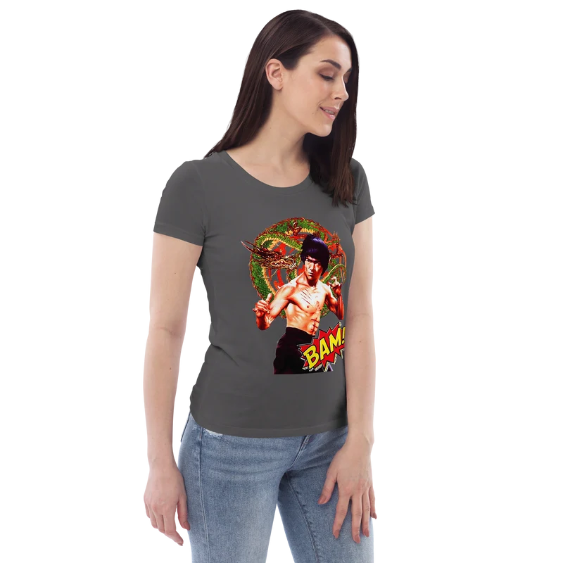 Enganliegendes Öko-T-Shirt für Damen Bruce Lee