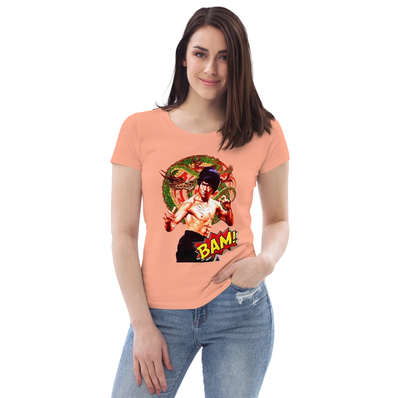 Enganliegendes Öko-T-Shirt für Damen Bruce Lee