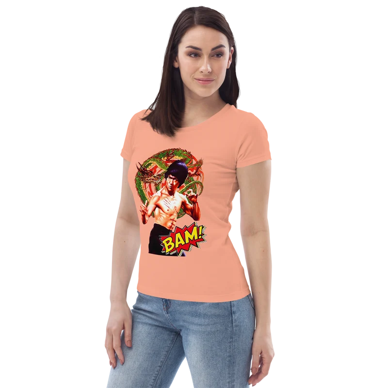 Enganliegendes Öko-T-Shirt für Damen Bruce Lee