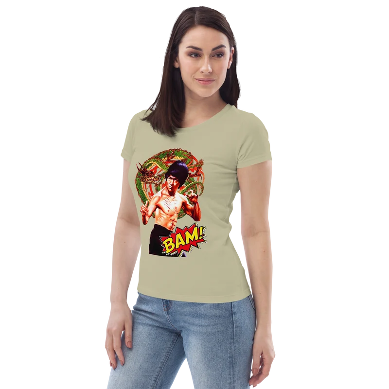 Enganliegendes Öko-T-Shirt für Damen Bruce Lee