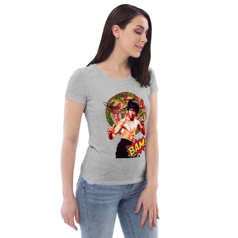 Enganliegendes Öko-T-Shirt für Damen Bruce Lee