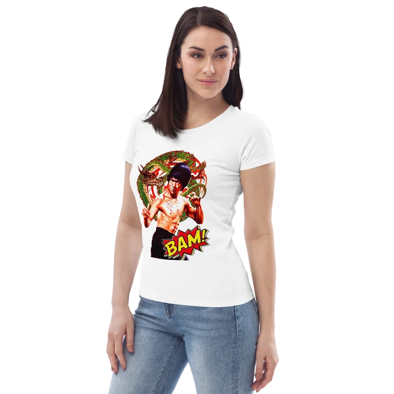Enganliegendes Öko-T-Shirt für Damen Bruce Lee