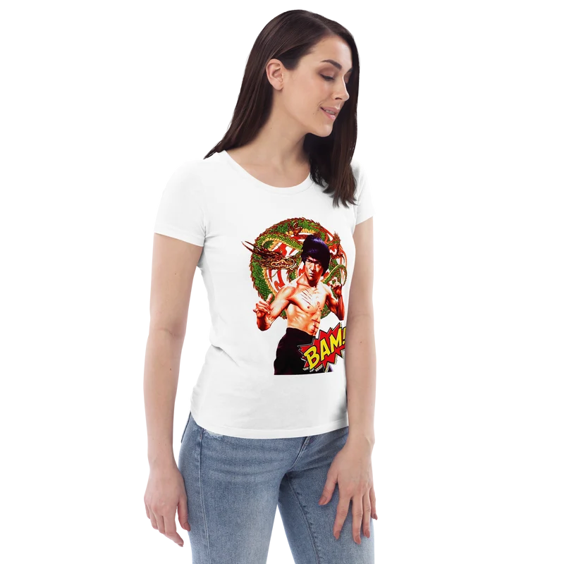 Enganliegendes Öko-T-Shirt für Damen Bruce Lee