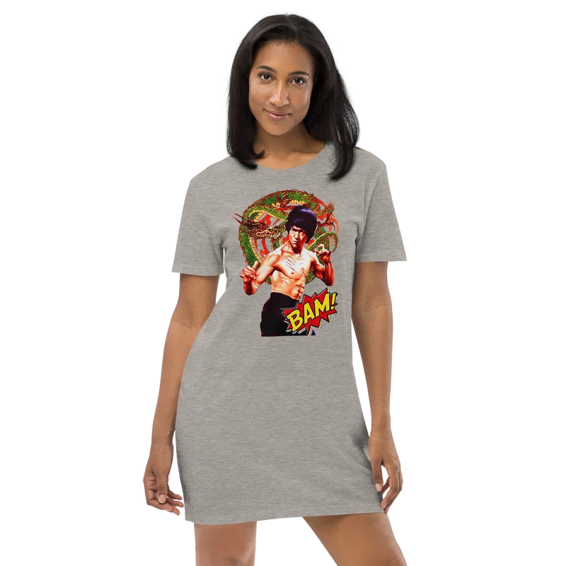 T-Shirt-Kleid aus organischer Baumwolle Bruce Lee