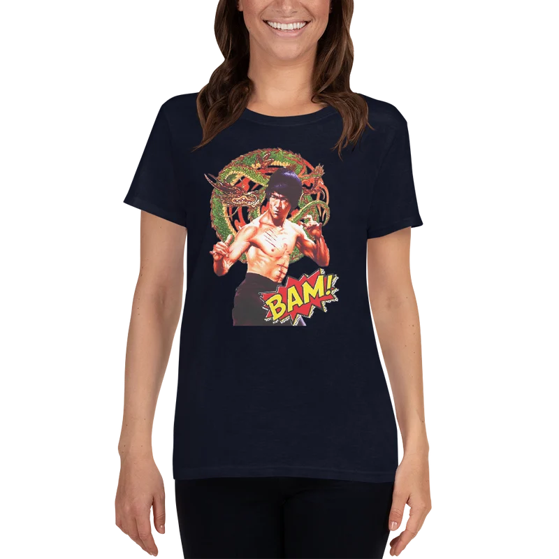 Kurzärmeliges T-Shirt für Damen Bruce Lee
