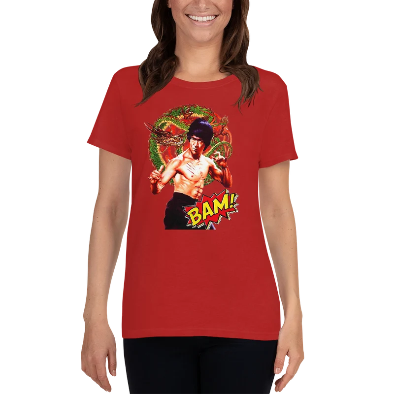 Kurzärmeliges T-Shirt für Damen Bruce Lee