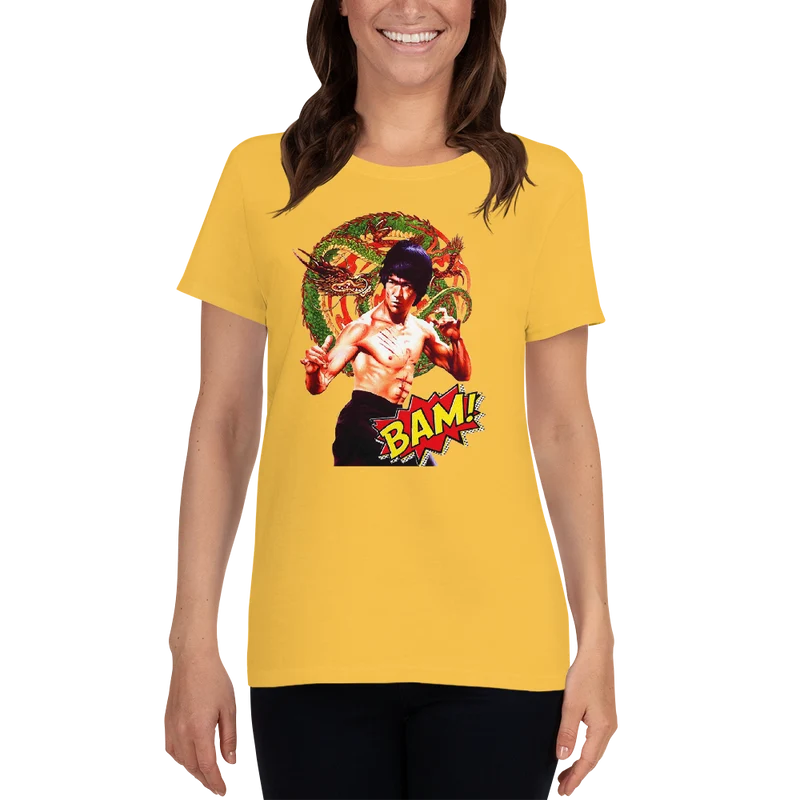 Kurzärmeliges T-Shirt für Damen Bruce Lee