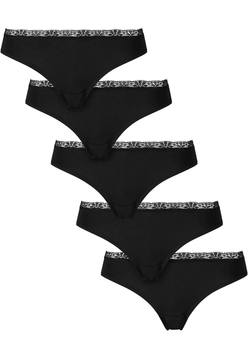 UC Basic Cotton Brazilian Lace 5-Pack