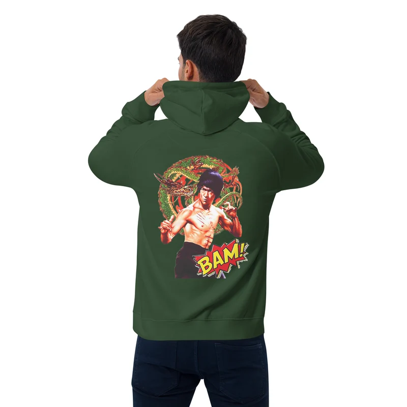 Unisex Bio-Raglan-Hoodie Bruce Lee