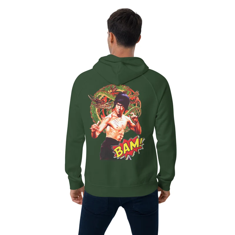 Unisex Bio-Raglan-Hoodie Bruce Lee
