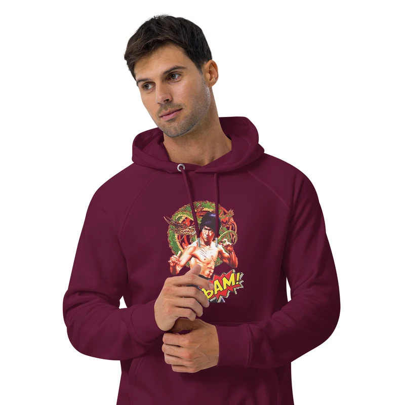 Unisex Bio-Raglan-Hoodie Bruce Lee
