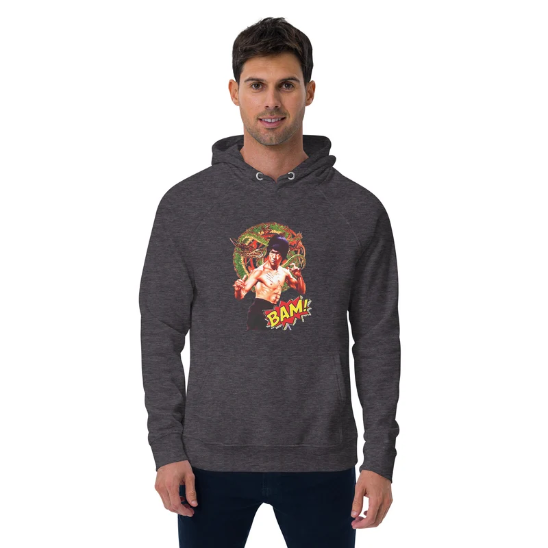 Unisex Bio-Raglan-Hoodie Bruce Lee