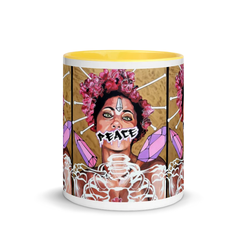 Tasse mit farbiger Innenseite Peace