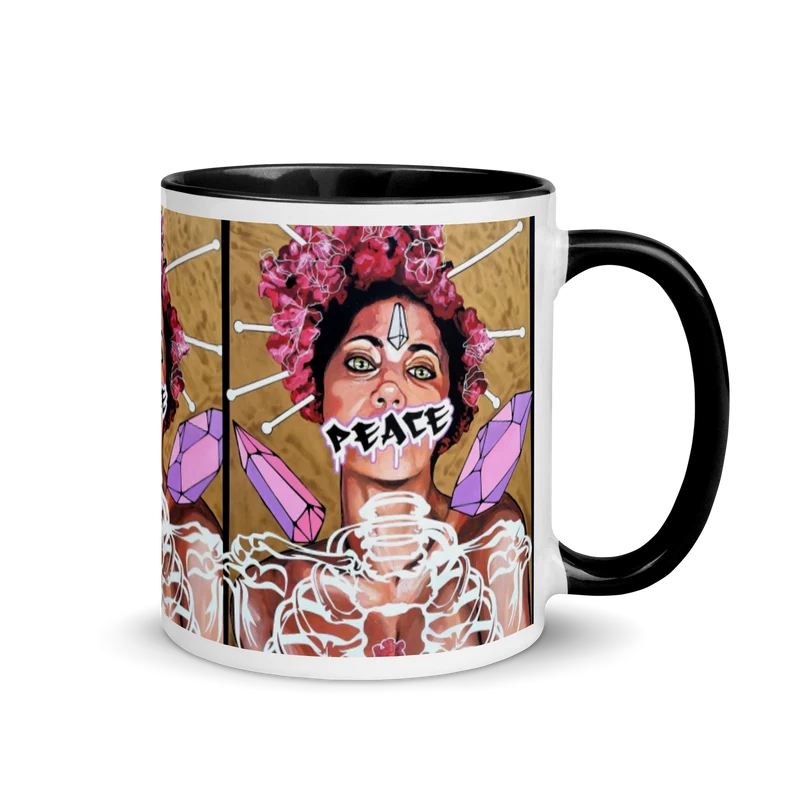 Tasse mit farbiger Innenseite Peace