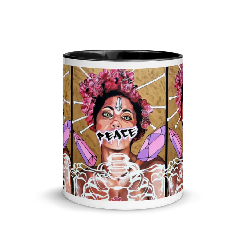 Tasse mit farbiger Innenseite Peace