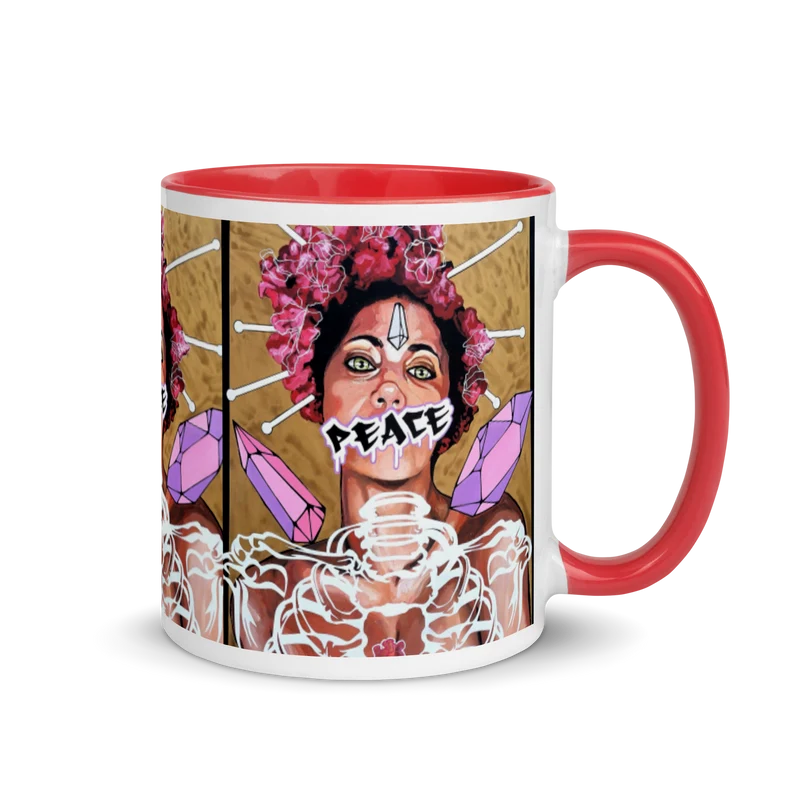 Tasse mit farbiger Innenseite Peace