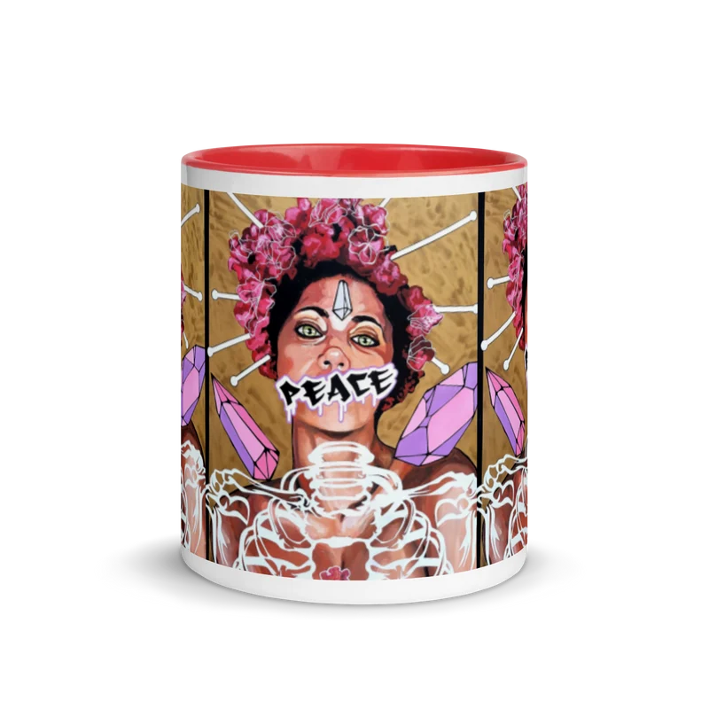 Tasse mit farbiger Innenseite Peace